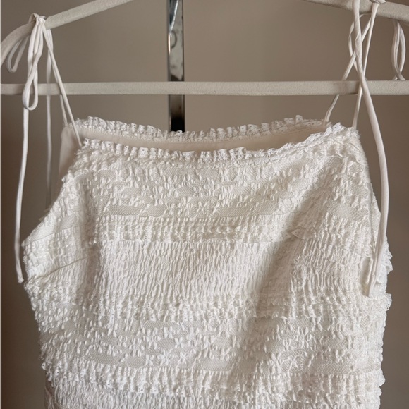 These Three White Ruffle Maxi Dress - Picture 4 of 5